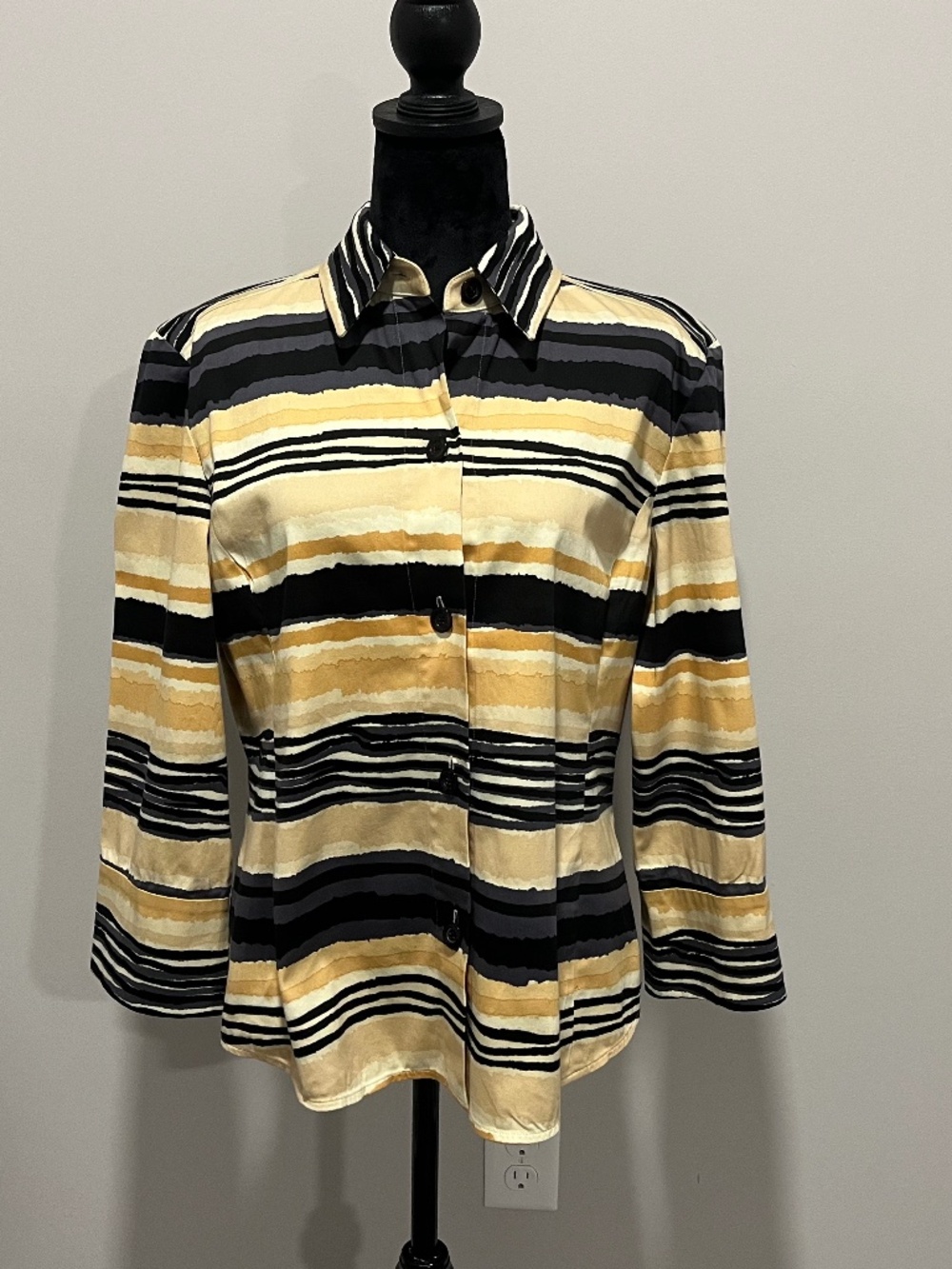 Vintage Linda Allard Ellen Tracy Multi Colored Abstract Size 10